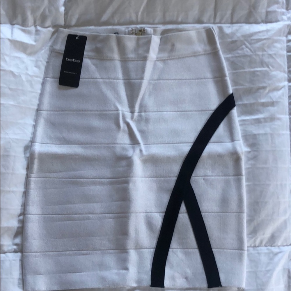 Bebe asymmetrical trim bandage skirt size XXS